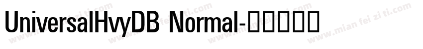 UniversalHvyDB Normal字体转换